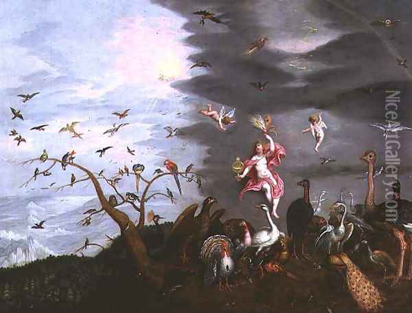 An Allegory of Air Oil Painting - Ferdinand van Kessel