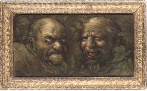 The Elders (from Susannah And The Elders) Oil Painting - Rex John Whistler