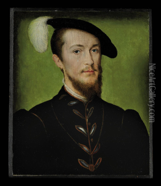 Portrait Of The Duc D'etampes, Oil Painting - Corneille De Lyon