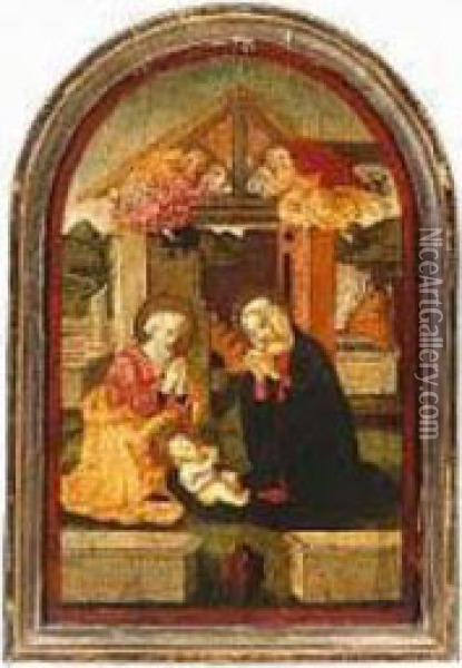 The Nativity Oil Painting - Pier Francesco Fiorentino Pseudo