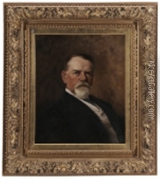 Portrait Said To Be A Theo A. James, Counsel, Boston Medical School Oil Painting - Frank French