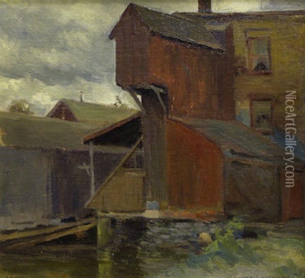 Mill On Green River Oil Painting - Farquhar McGillivray Strachen Knowles