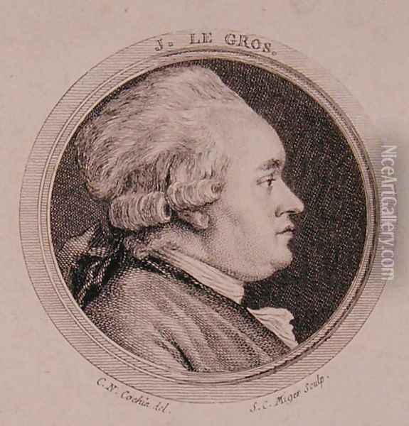 Portrait of Joseph Le Gros (1739-93) Oil Painting - Cochin, Charles Nicolas II
