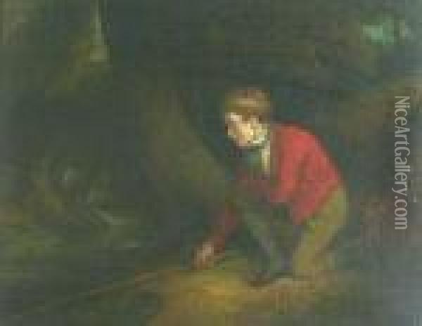 The Young Angler Oil Painting - George Morland