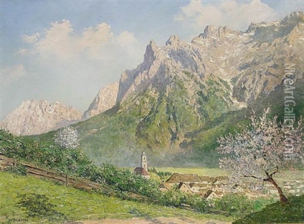 Mittenwald Im Fruhling Oil Painting - Walter Thamm
