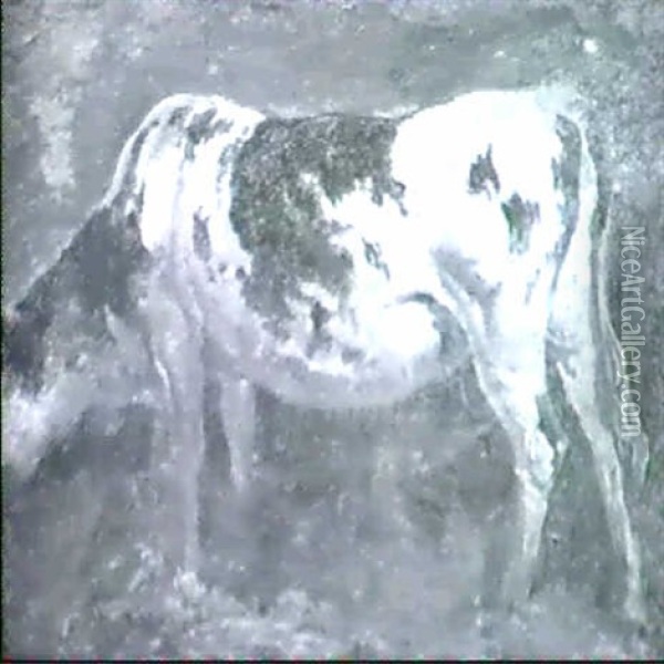 Stehende Kuh Oil Painting - Friedrich Gauermann