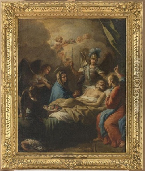 La Mort De Saint Joseph Oil Painting - Paolo de Matteis