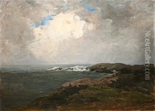 Breaking Waves, County Clare Oil Painting - Nathaniel Hone the Younger