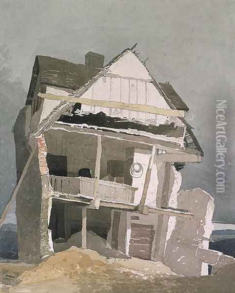 A Ruined House Oil Painting - John Sell Cotman