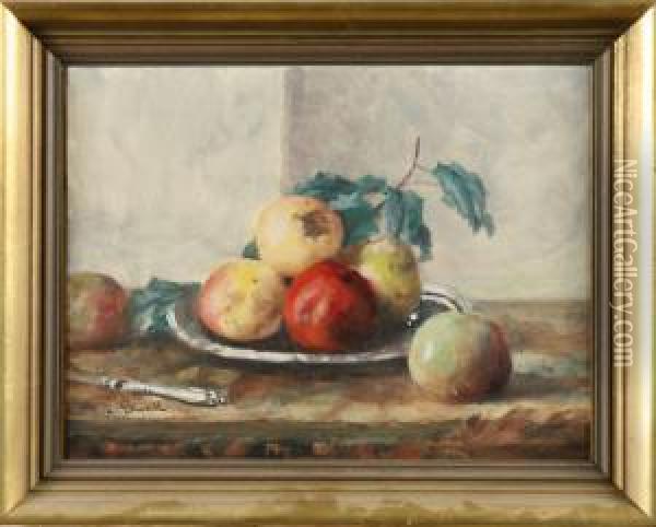 Fruktstilleben Oil Painting - Emma Ekwall