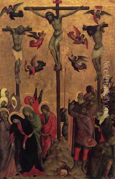 Crucifixion 1310s Oil Painting - Duccio Di Buoninsegna