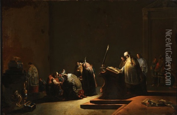 The Circumcision Oil Painting - Leonard Bramer