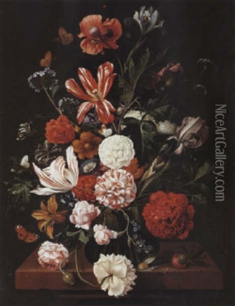 Bouquet De Fleurs Oil Painting - Jakobus Rootius