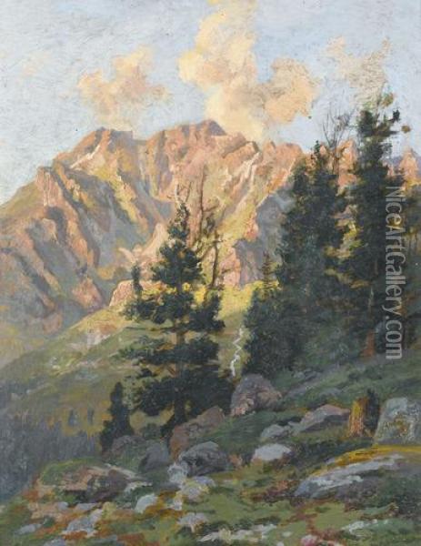 Soleil Couchant Oil Painting - Edouard Jeanmaire