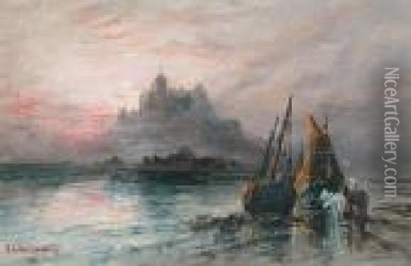 Mont Saint Michel Oil Painting - S.L. Kilpack