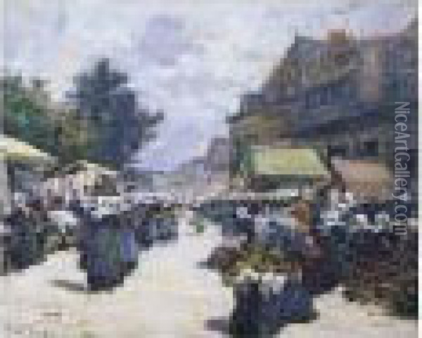 Marche En Bretagne - Pont-aven Oil Painting - Fernand Marie Eugene Legout-Gerard