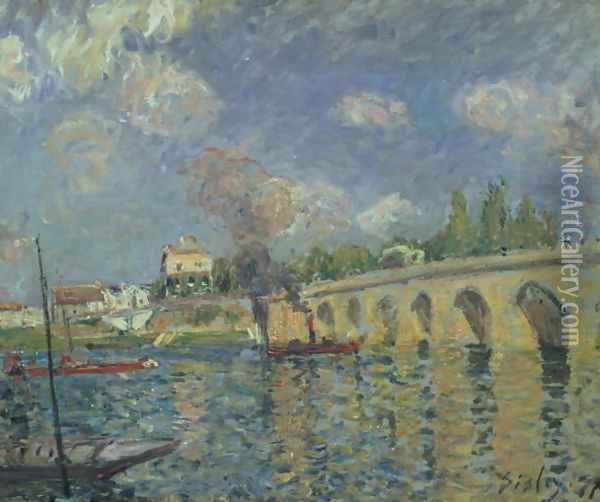 The Bridge, 1871 Oil Painting - Alfred Sisley