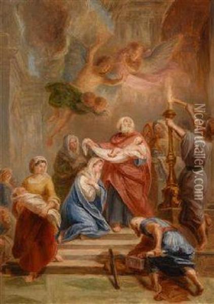 Die Beschneidung Christi Oil Painting - Johann Anwander