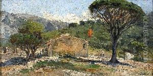  Mas En Provence  Oil Painting - Jean-Baptiste Olive
