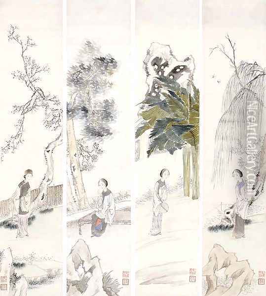 Ladies Oil Painting - Wu Xigui