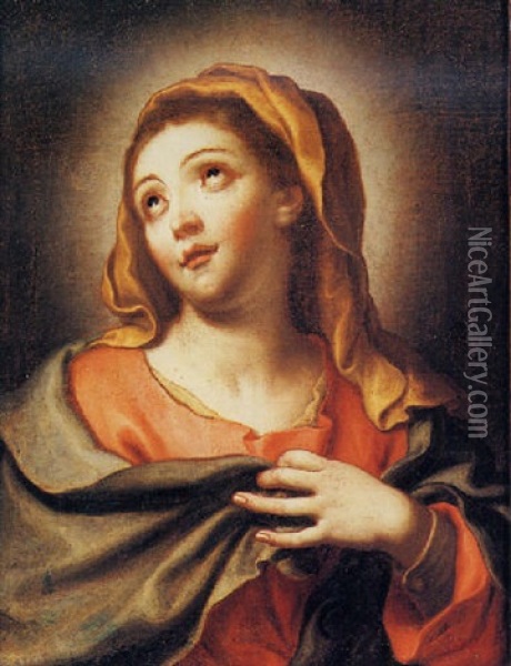 Madonna Oil Painting - Biagio Puccini
