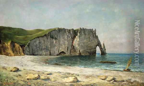 The Sea-Arch at Etretat, 1869 Oil Painting - Gustave Courbet