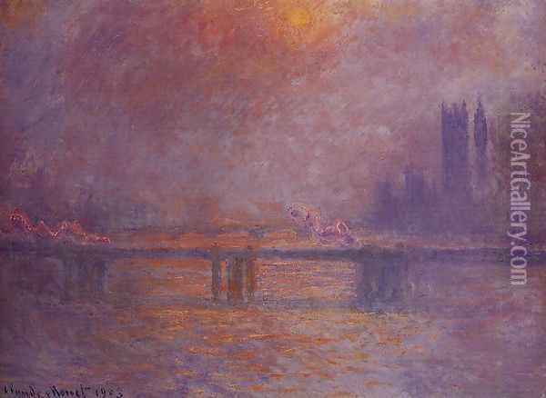 Charing Cross Bridge, The Thames Oil Painting - Claude Oscar Monet