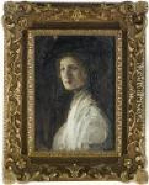 Portrait Of Mrs Baker Oil Painting - John Lavery