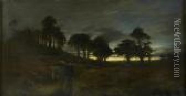 Across The Moors Oil Painting - Joseph Farquharson