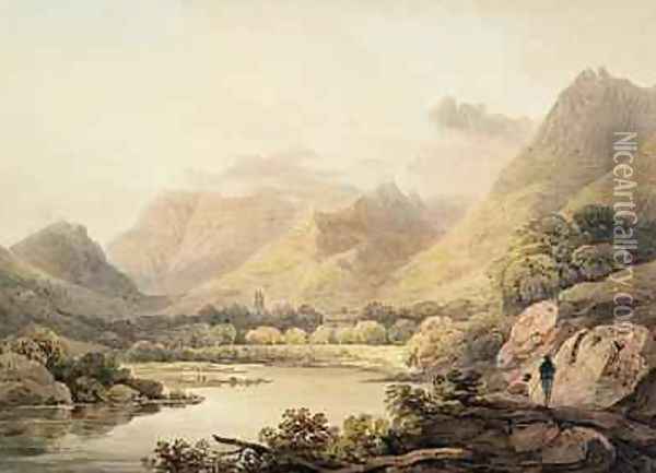 Ghirimeer on the Upper Lake of Killarney Oil Painting - Francis Nicholson