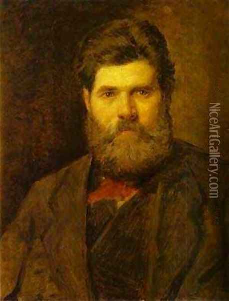 Portrait Of The Sculptor Vladimir Brovsky Oil Painting - Vasily Perov