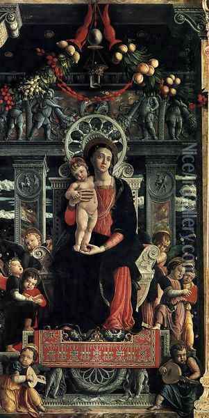 San Zeno Polyptych (central panel) 1457-60 Oil Painting - Andrea Mantegna