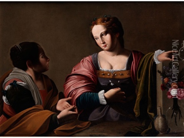 Die Bekehrung Der Heiligen Magdalena Oil Painting - Carlo Saraceni