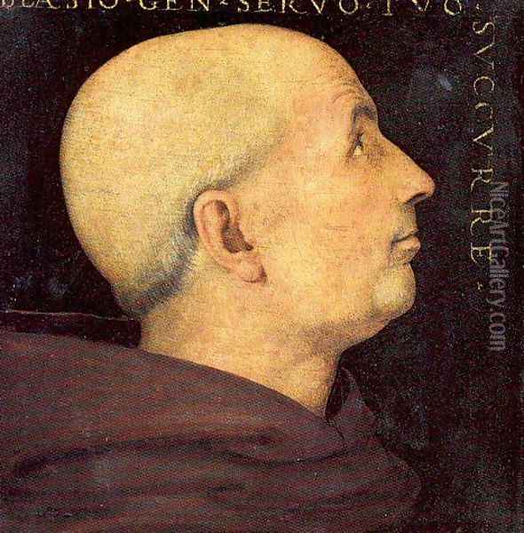 Portrait of Don Biagio Milanesi 1500 Oil Painting - Pietro Vannucci Perugino