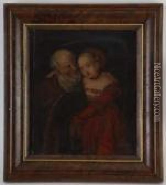 Le Vieillard Et La Jeunefille Oil Painting - Lucas The Younger Cranach