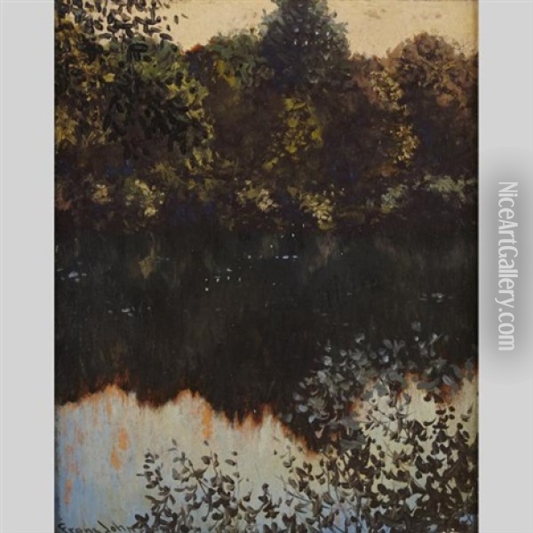Pools Of Silence Oil Painting - Francis Hans Johnston