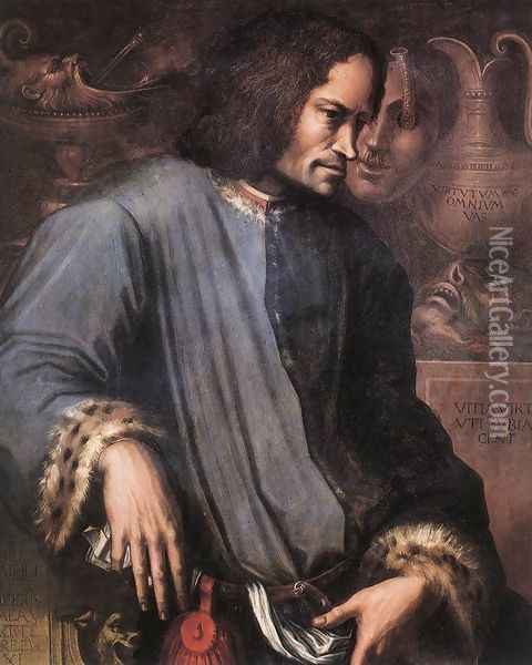 Portrait of Lorenzo the Magnificent Oil Painting - Giorgio Vasari