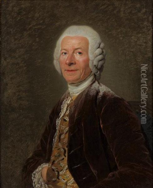Portrait De Monsieur De Villiers, Premier Conseiller Des Finances Oil Painting - Etienne Aubry