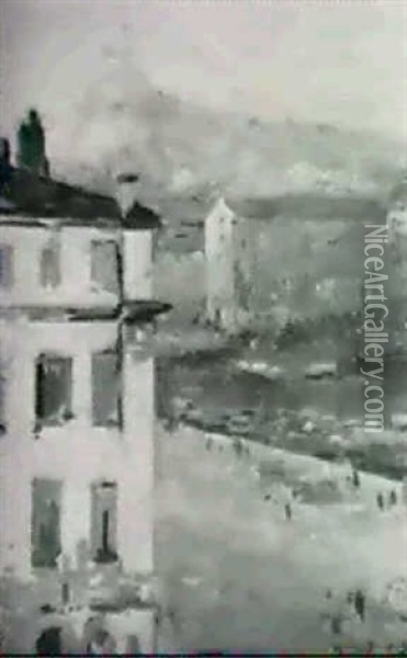 Impressionist City View Oil Painting - Maurice Bompard
