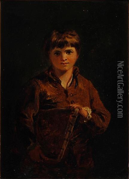 Portrait Of A Young Boy Oil Painting - Charles Robert Leslie