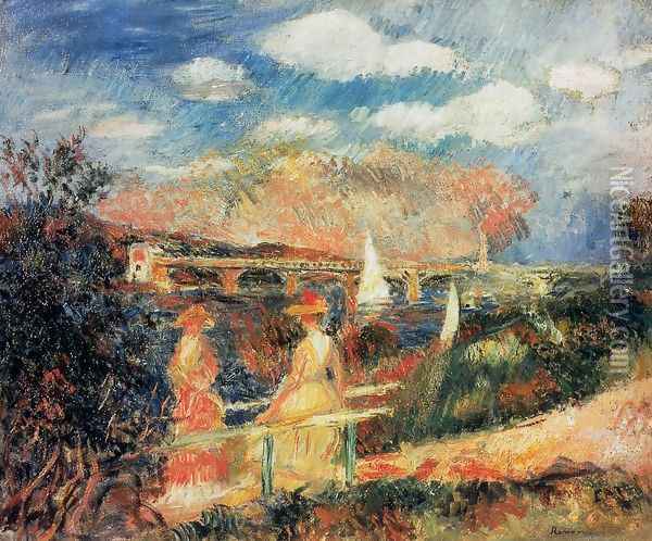 The Banks Of The Seine At Argenteuil Oil Painting - Pierre Auguste Renoir