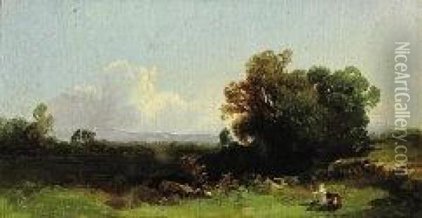 Paesaggio Oil Painting - Angelo Beccaria