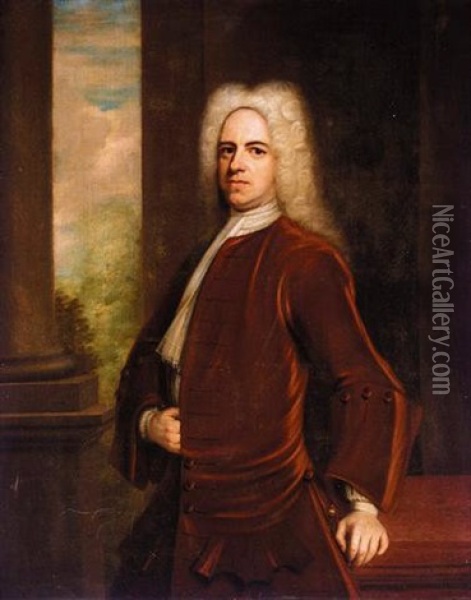 Portrait Of Sir Thomas Frederick Oil Painting - William Aikman