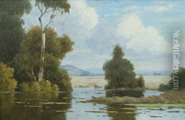 Yarra Glen Oil Painting - John Mather