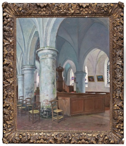 Interior De Iglesia Oil Painting - Henry Bouvet