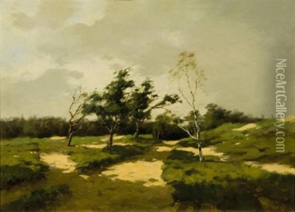 A Path Between Trees Oil Painting - Tinus de Jongh