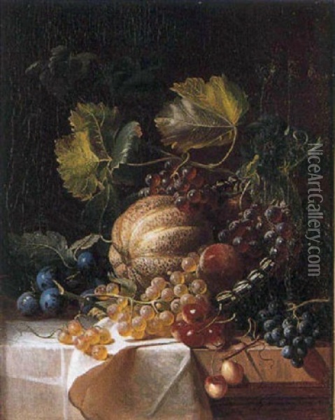 Nature Morte Aux Fruits Oil Painting - Aurelie Henon-Fabre