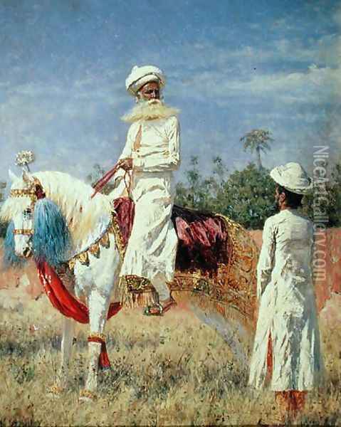 A Horseman in Jaipur, 1881 Oil Painting - Vasili Vasilyevich Vereshchagin