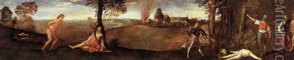 The Legend of Polydorus Oil Painting - Tiziano Vecellio (Titian)
