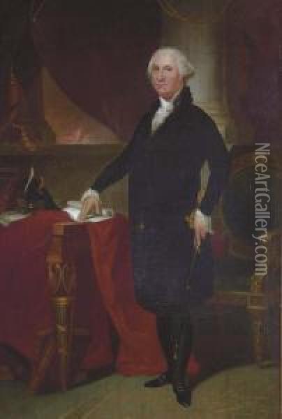 Portrait Of George Washington Oil Painting - William Swain